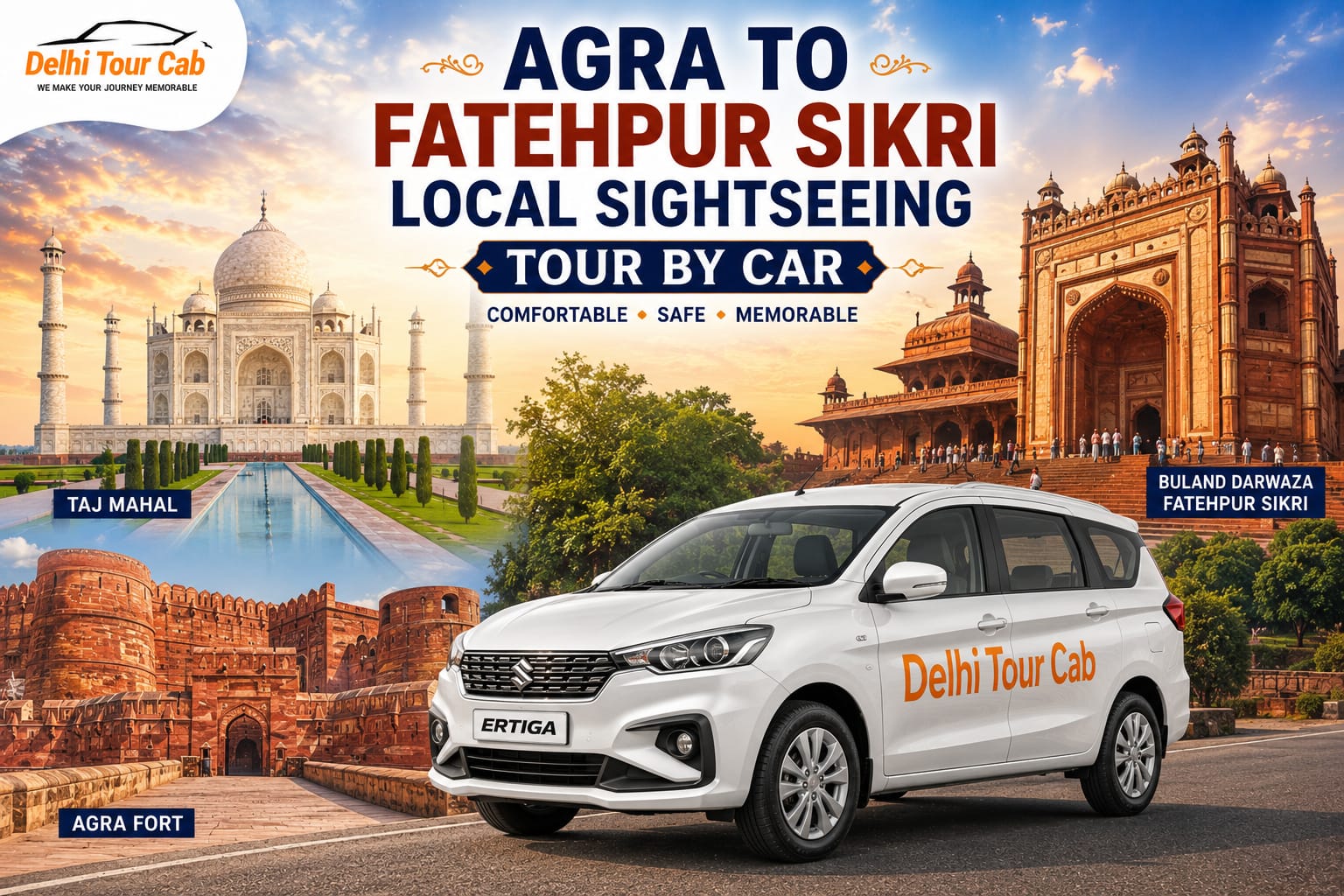 Agra to Fatehpur Sikri local sightseeing tour by car