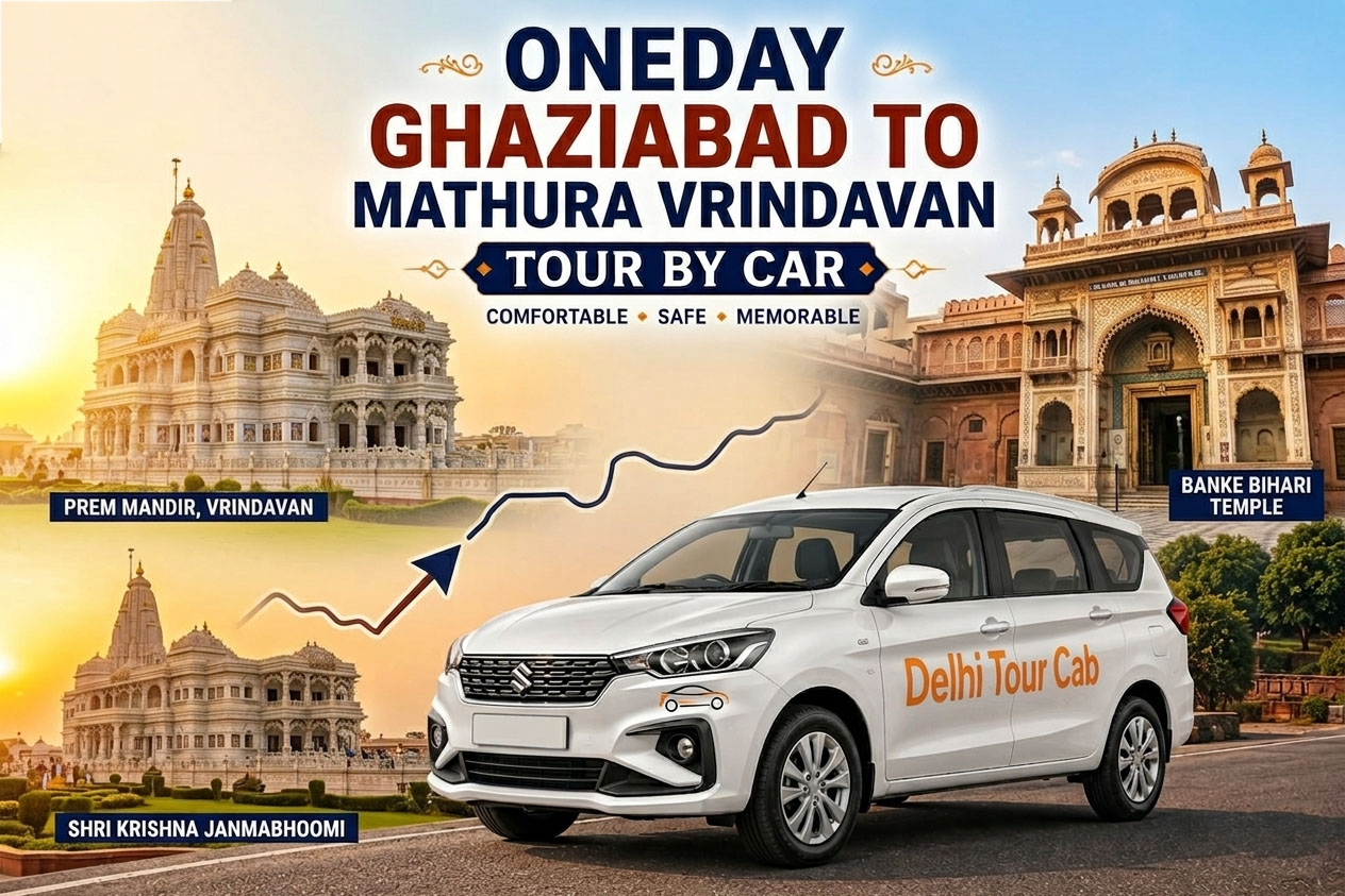 Oneday Ghaziabad to Mathura Vrindavan tour by Car