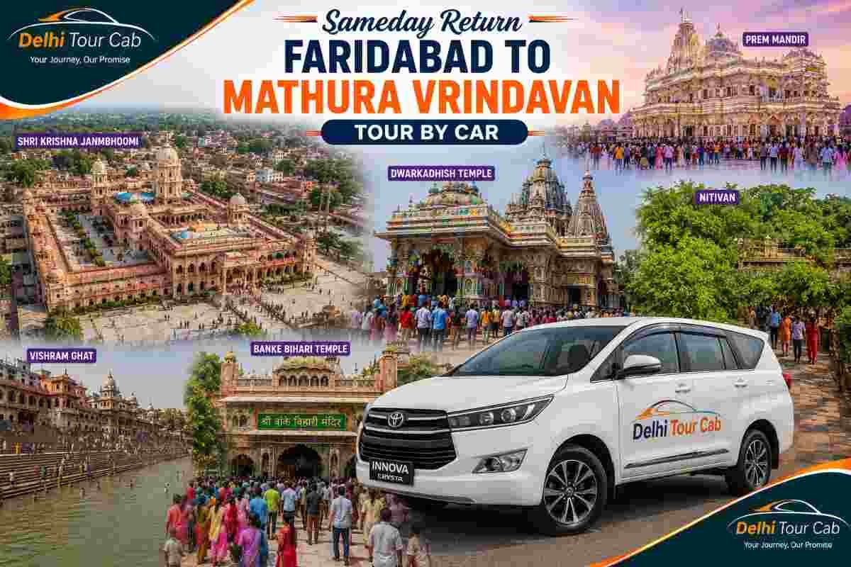 Oneday Faridabad to Mathura Vrindavan tour by Car