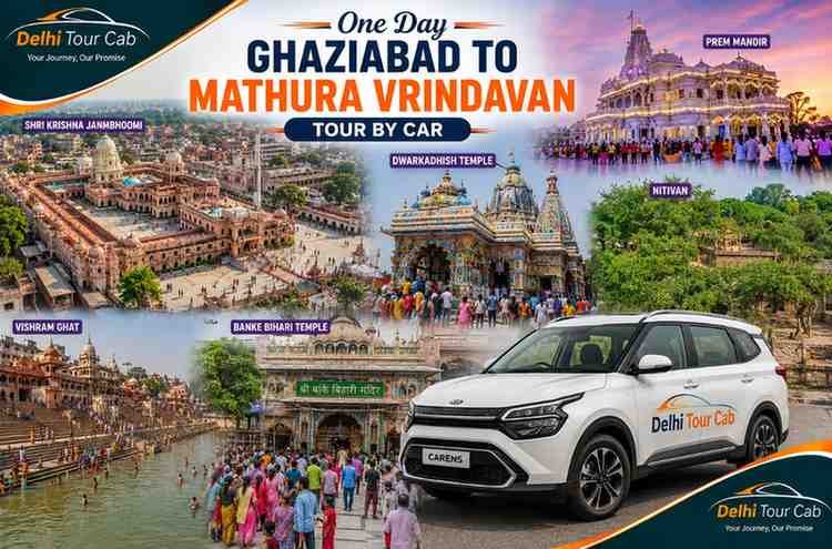 Oneday Ghaziabad to Mathura Vrindavan tour by Car